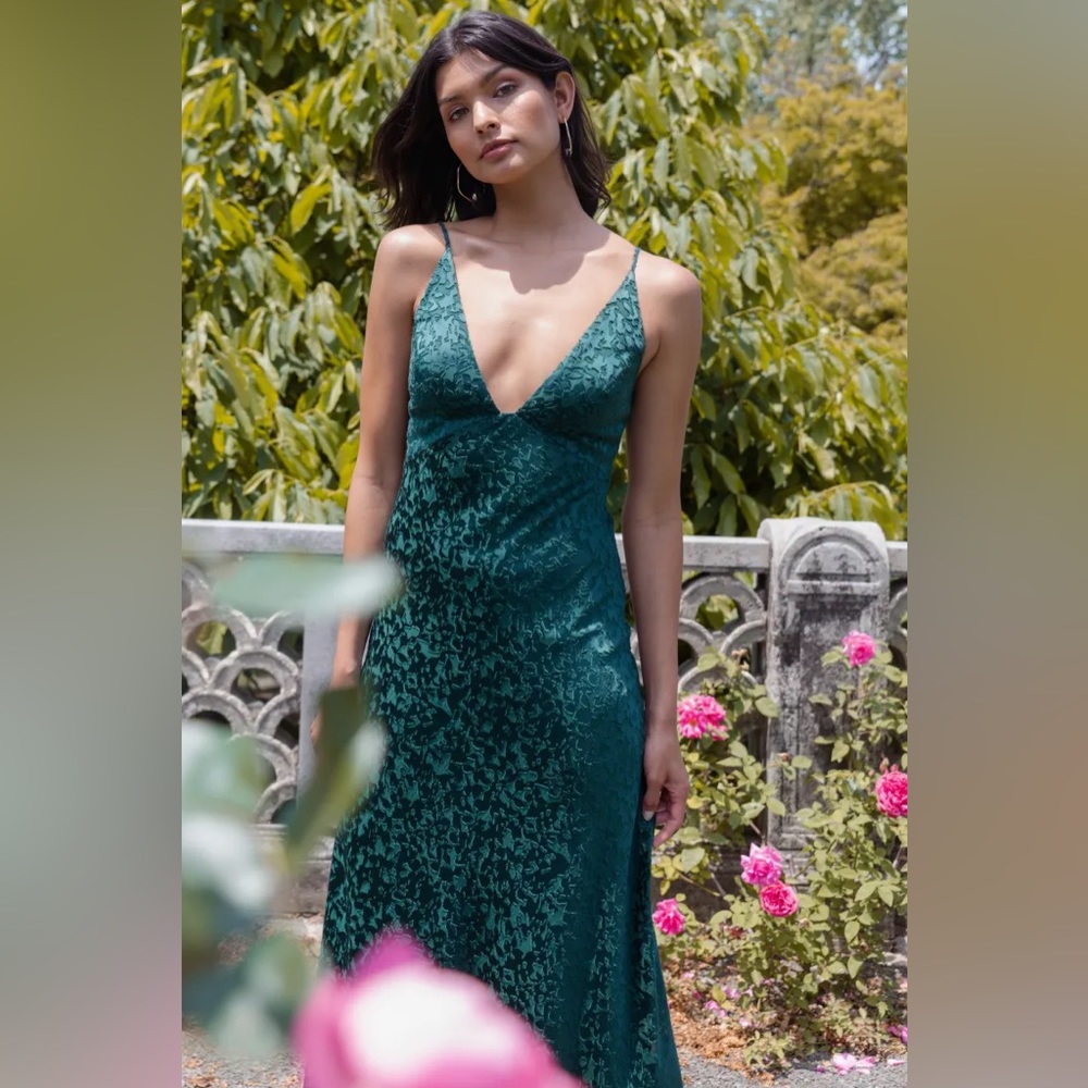 Jenny Yoo BHLDN Collab dress in emerald size 0, like new